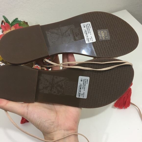 NWT Schutz strappy Lannister embroidered sandals